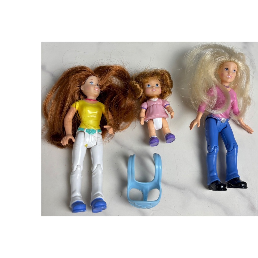 Fisher-Price Loving Family Doll Lot 3 Figures Redhead Blonde Toddler Carrier